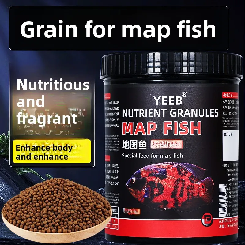 Yeeb Oscar Cichlid Food-Jumbo Floating Sticks dla dużych ryb tropikalnych, 3-5mm wysokokalorunkowe granulki z mąką z krewetek, formuła wzrostu