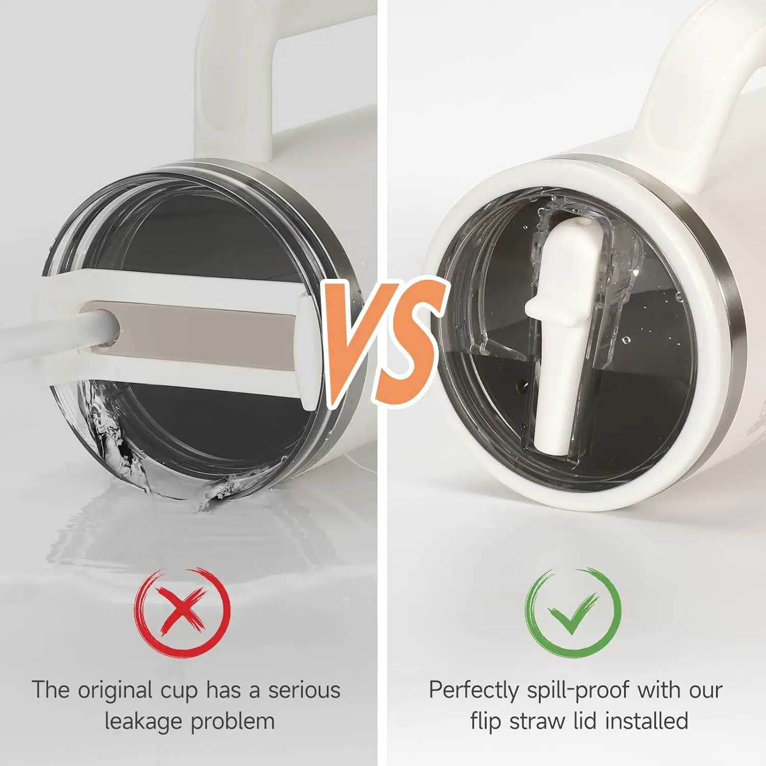 40oz Flip Straw Leak Proof Lid For Stanley H2.0 Tumbler Lid Replacement For Stanley Cup Accessories Straw Cover, cup cover,cup accessories,straw covers,cup lid accessories,cup lid replacement,tumbler cover,tumbler accessories set,straw lid,bottle cover,tumbler lid