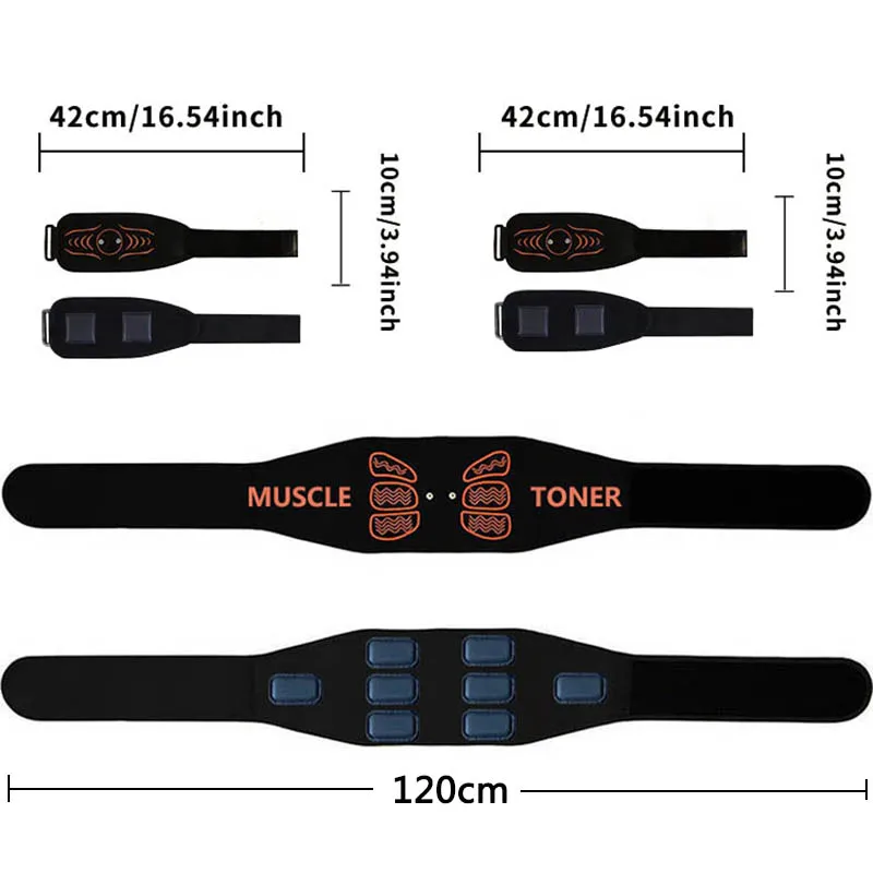 Smart Abdominal Toning Belt Muscle Toner Abs Trainer For Arm Leg Training Home Gym Fitness Massager