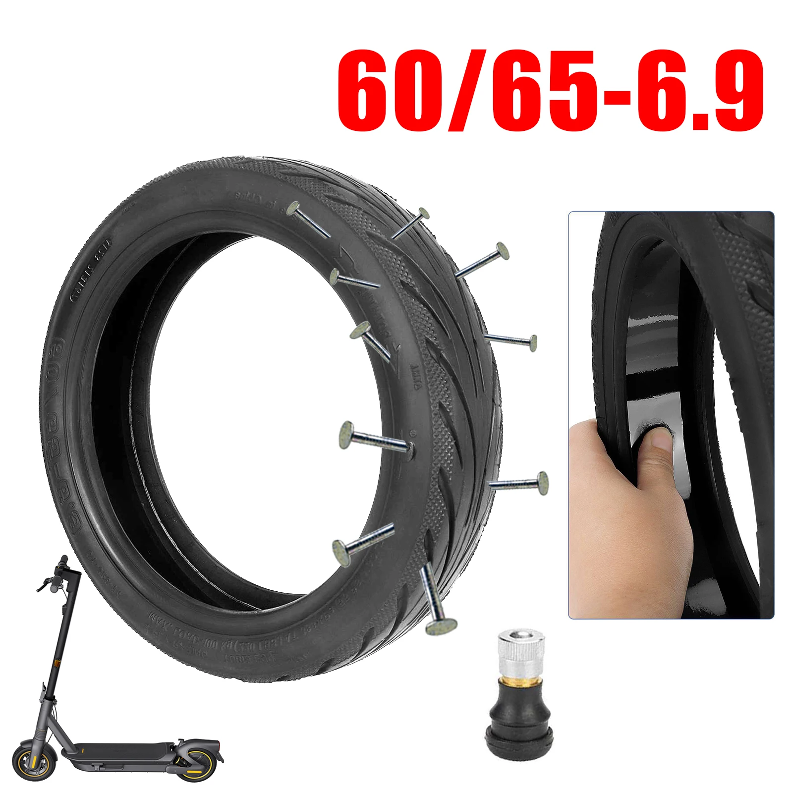 

10 Inch 60/65-6.9 Self-healing Tire For Ninebot Max G2 G65 Electric Scooter Built-in Self-Repair Gel Tubeless Tyre Upgrade Parts