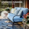 Deluxe Patio Furniture Set with Metal Frame Thick Cushions and Elegant Design Outdoor Use 4