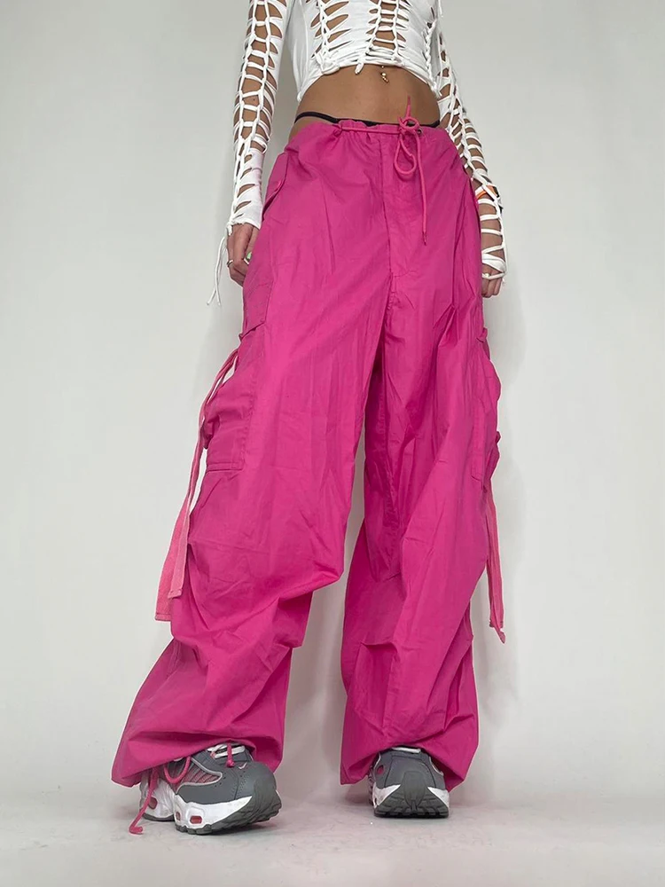 Dairiku 22ss Wide Cargo Pants サーモンピンク DHgate.com:Baggy Cargo Pants: Womens Wide Leg Trousers with