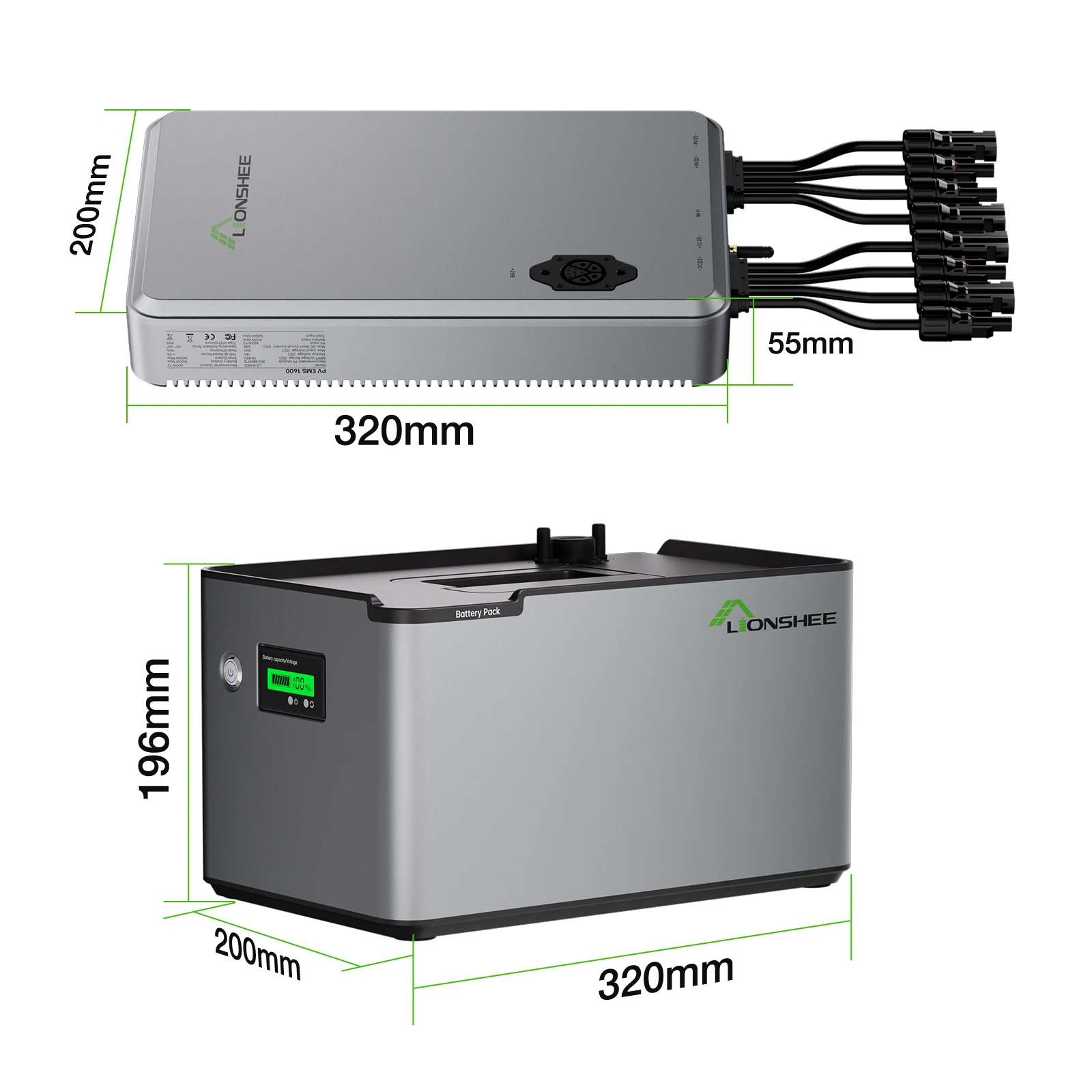 3072Wh Solar-Speichersystem | 1024Whx3 LiFePO4-Batterie mit 1600W Smart Solar Hub 2-MPPTs, Plug & Play APP-Steuerung für Balkon-Kraftwerk Energiespeicherung – Detail 4