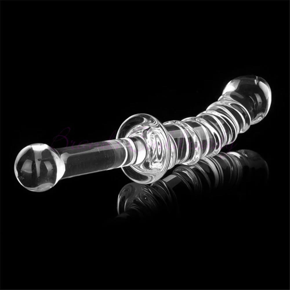 230mm Crystal Dildo Glass G-spot Stimulator Clitoris Massager Anal Butt Plug Clitoris Female Masturbation Sex Toys for Women