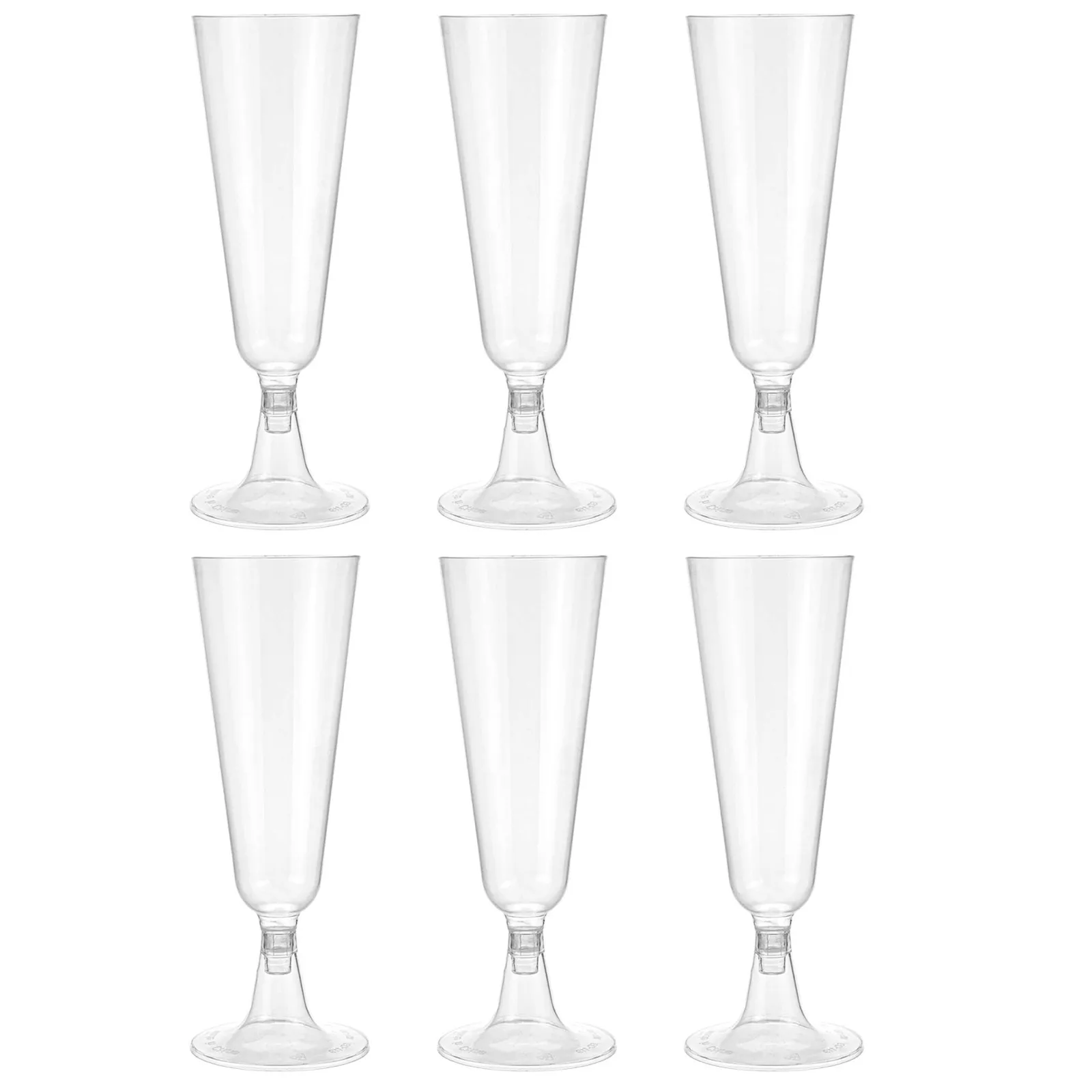 6PCS/Lot Plastic Martini Glasses Clear Hard Disposable Party Wedding Cups Fancy  Champagne Toasting Glasses Cutlery