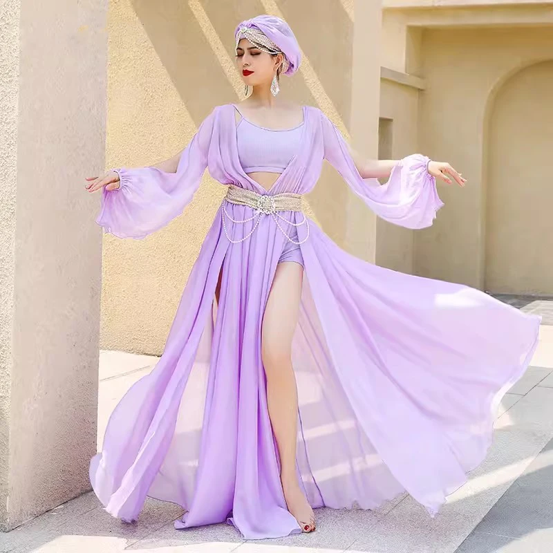 Folk Performance Muwashahat Costumes Girls Fairy Outfit Women Folklore Long  Gown Court Dance Dress Pearl Belts Satin Skirt Set - AliExpress 200000532