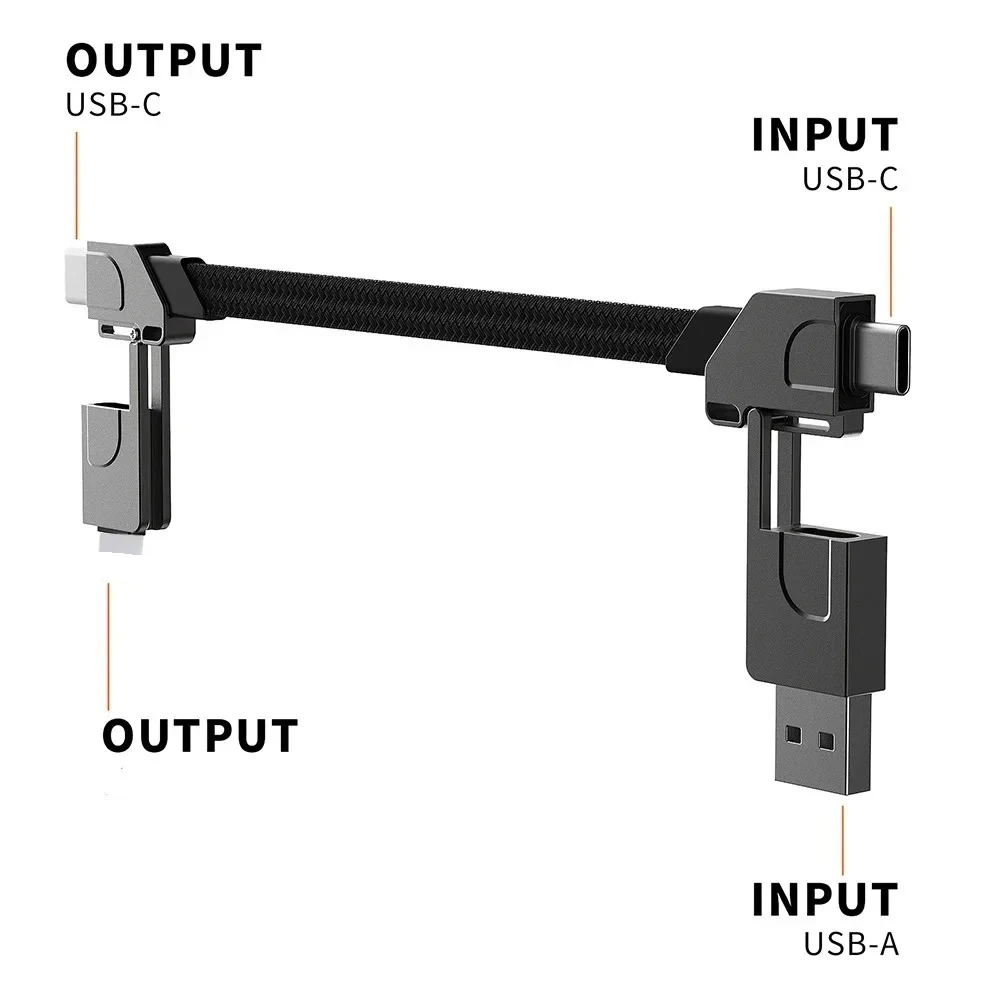 4-Port PD 60W Fast Charging Alloy Magnetic USB-C to USB-A Digital Cable