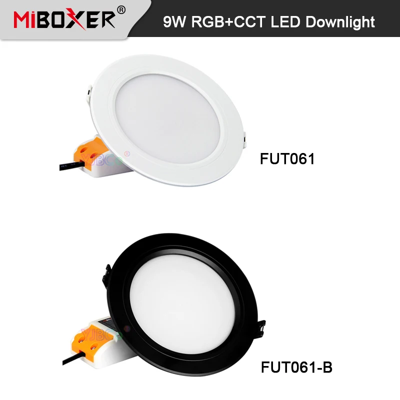 

Miboxer 9W RGBCCT светодиодный потолочный светильник FUT061 Белый/Черный Регулируемая потолочная умная панель светильник AC 110V 220V 2,4G RF дистанционное управление/Голосовое управление