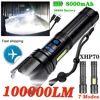 Rechargeable Super Bright Flashlight 7Modes High Lumens Tactical Flashlight Zoomable LED torch With COB Side Light and Display 1