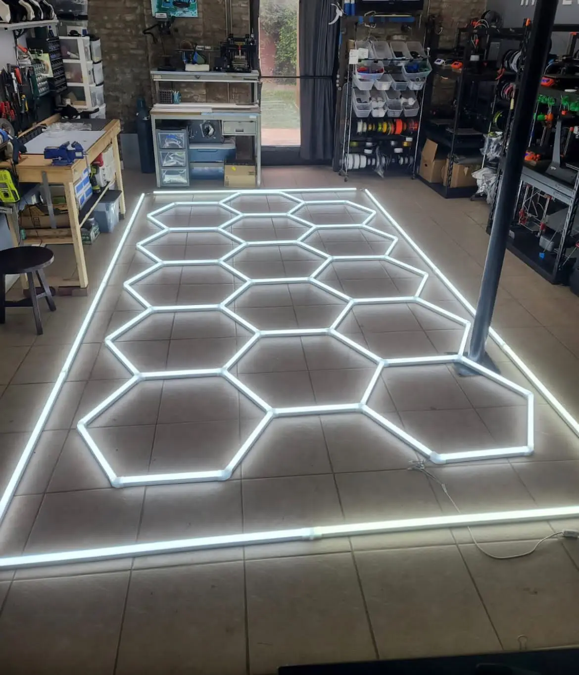 Light Up Your Garage with Hexagon Lights! - Gonengo LED Lighting