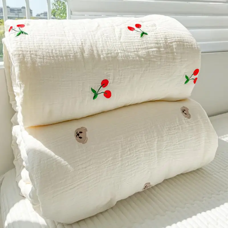 

INS Wind Super Soft Waxy Wash Cotton Summer Cool Quilt Machine Washable Thin Quilt Core Air Conditioner Quilt
