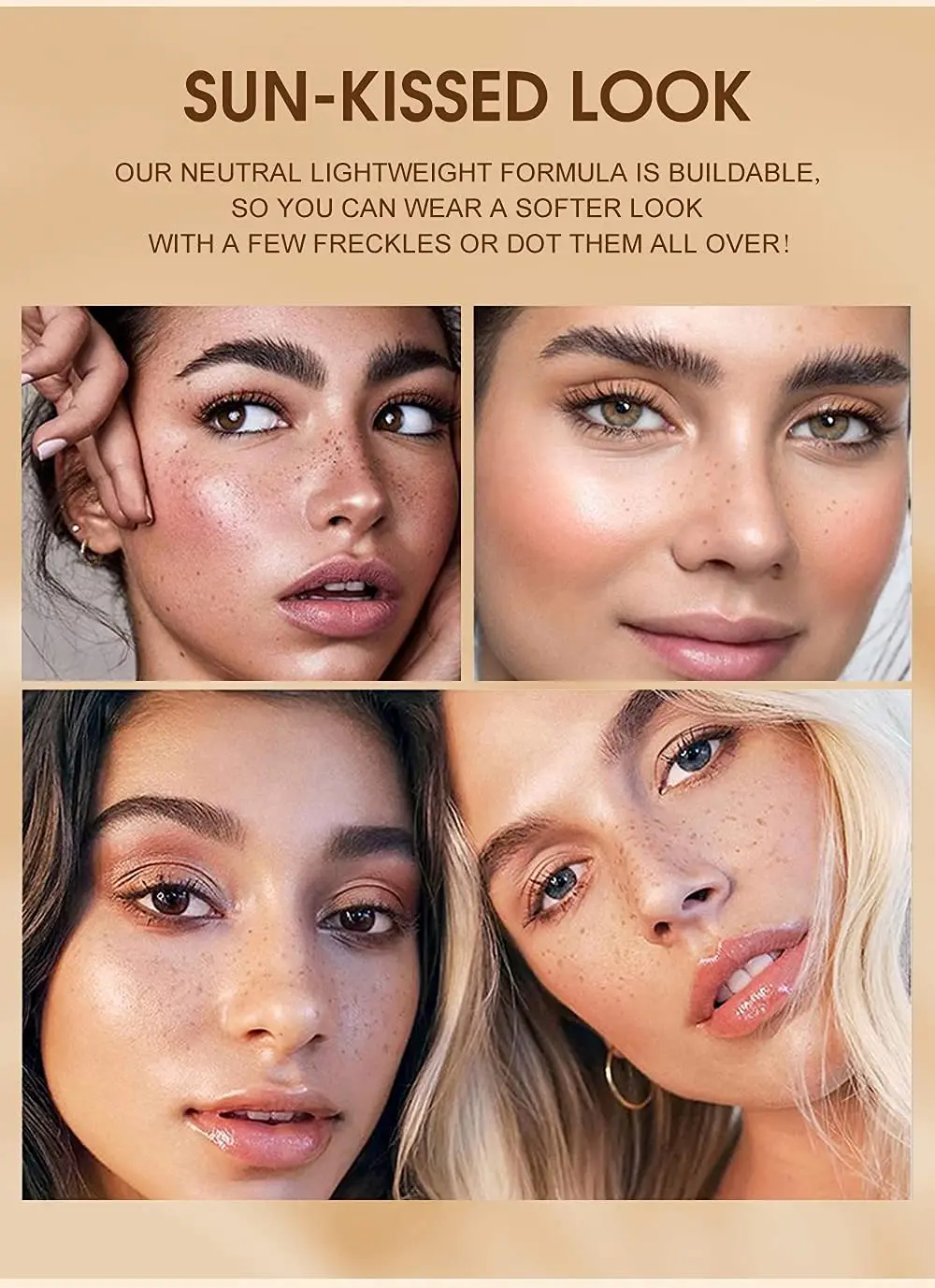 Natural Lifelike Freckle Makeup Pen, Waterproof Long Lasting Quick Dry - Light Brown, Natural Coffee, Chestnut, Dark Brown 2