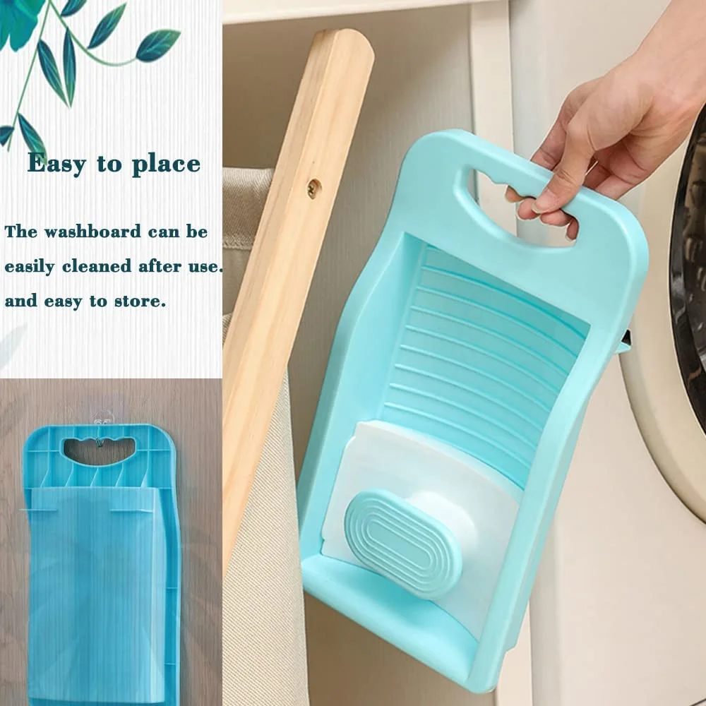 Hand Washing Clothes Bucket Non Slip Washboard Basin for Cleaning