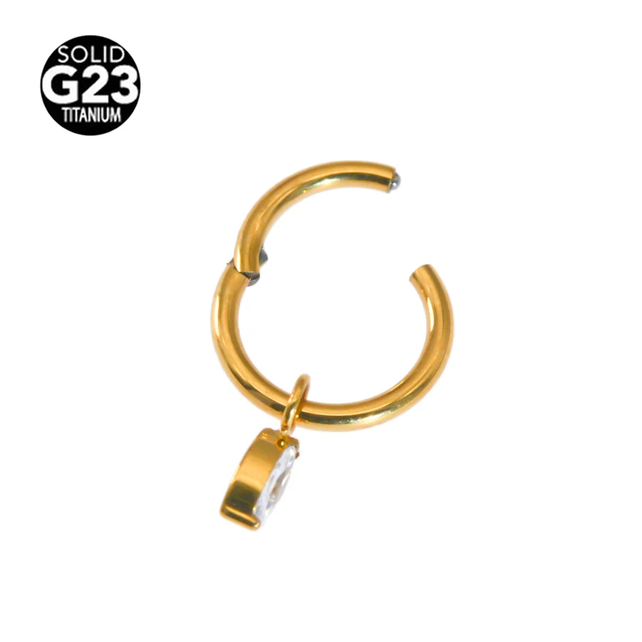 1 قطعة F136 التيتانيوم 16 جرام الأنف الدائري التيت...