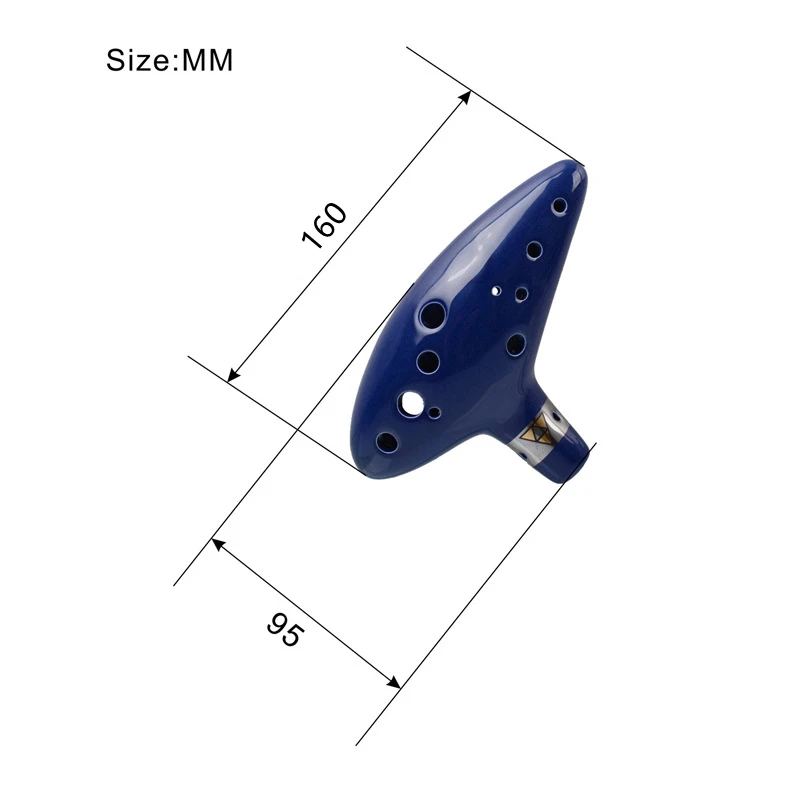 12 Hole Alto Tone C Key Ocarina Flute Ceramic Legend of Ocarina Professional Musical Instrument Smoked Fluta