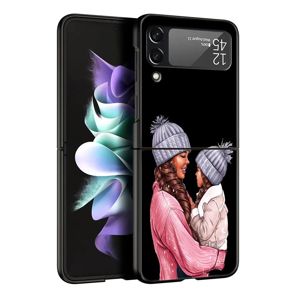 Chic Black Brown Hair Design Phone Case - Stylish Protective Hard Shell