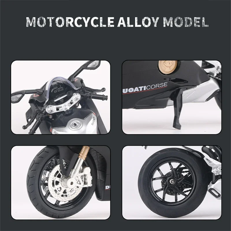 1/12 Ducati Panigale V4S Racing Cross-country Motorcycle Model Simulation Alloy Toy Street Motorcycle Model Collection Kids Gift 5