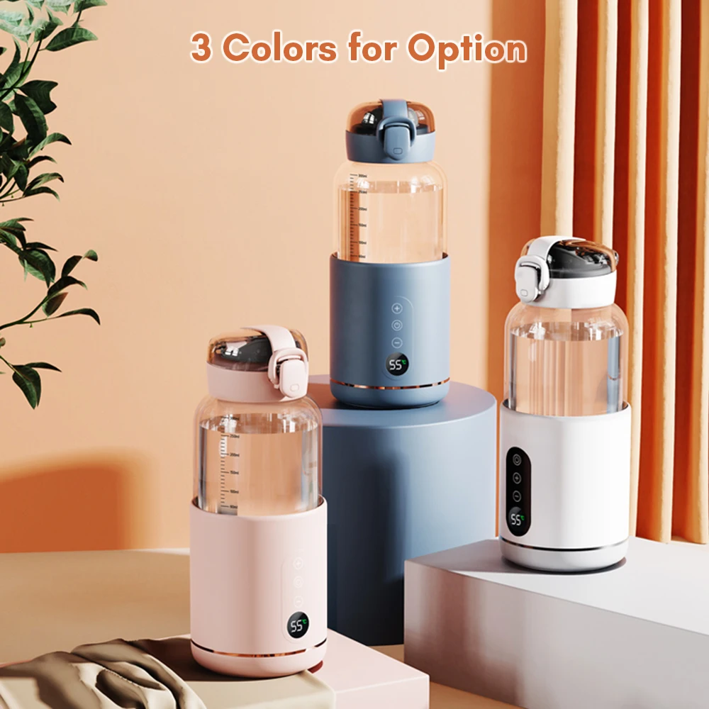 Portable Electric Baby Bottle Warmer USB Charge 300ML Outdoor Dissolve Formula Milk Instant Travel Portable Water Warmer Heater 6