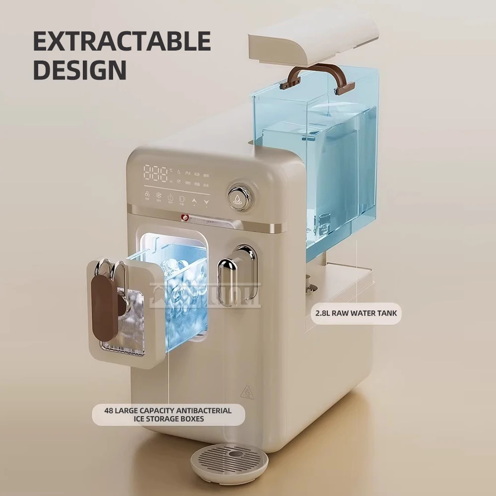 Desktop Intelligence Water Dispenser Ice Maker Hot and Cold Water Refrigeration Ice Direct Drink
