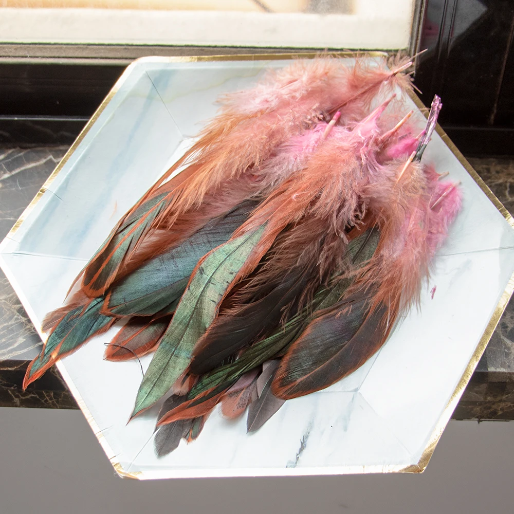 50/100pcs Natural Color Cock Feathers 12-18cm/5-7inch For DIY Crafts, pheasant feathers,rooster feathers,craft feathers,natural feathers