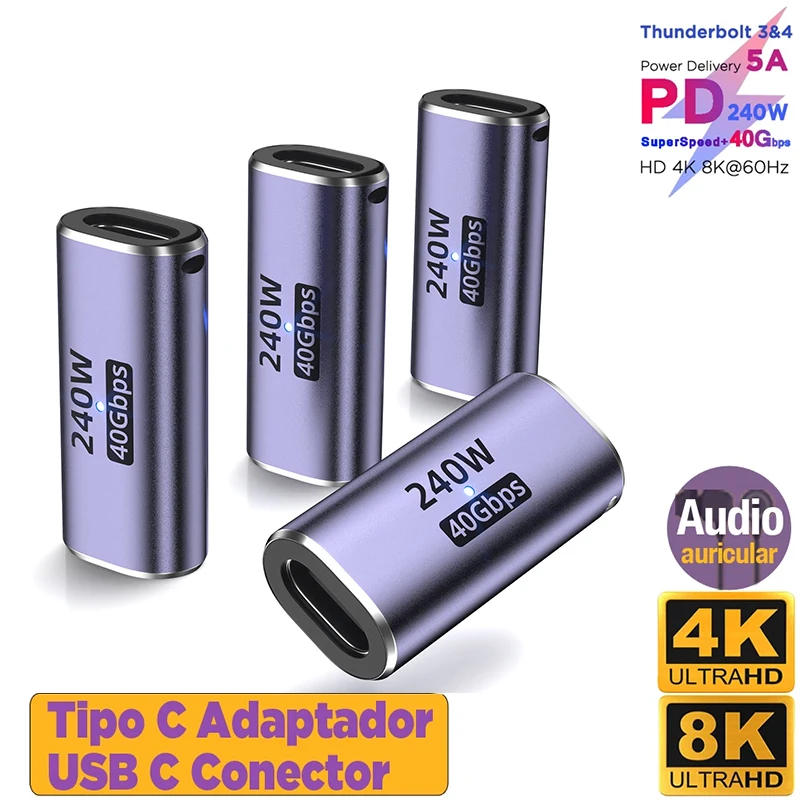 

240 Вт, 40 Гбит/с, USB 4,0 C