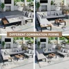 Outdoor Patio Furniture Set, Metal Sectional Sofa Set Patio Conversation Set with Cushions 5
