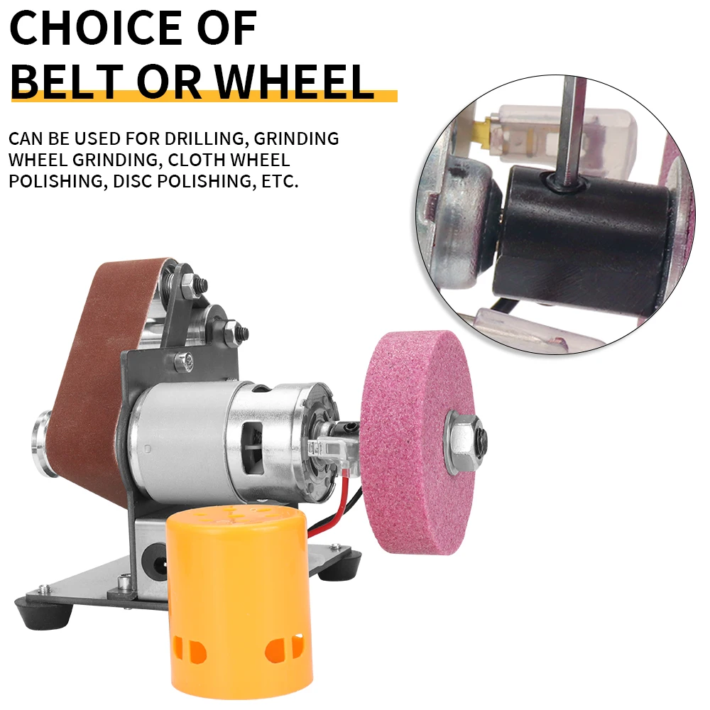 Multifunctional Polishing Grinding Machine Cutter Edges Sharpener Grinder Mini Electric Belt Sander 7 speed Adjustable 110V/220V electric grinder electric sander belt sander saw blade sharpener