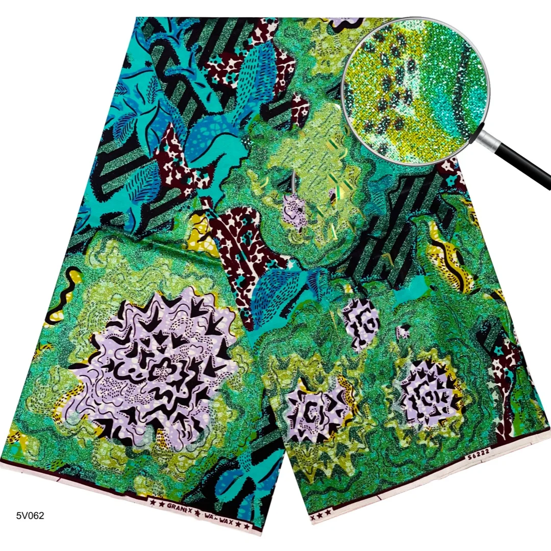 2026 New Style Nigeria Golden- Wax Print Fabric - High Quality African Wax Print Fabric for Patchwork, Clothing & DIY" T1 6