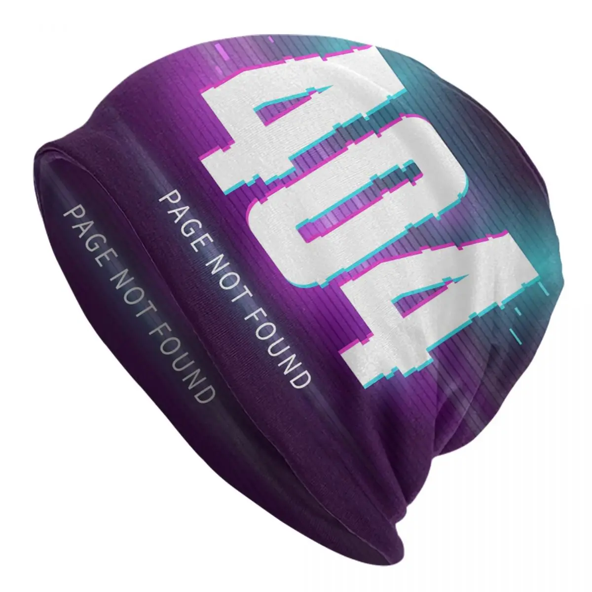 

Error 404 Glitch Style Skullies Beanies Caps Unisex Winter Warm Knit Hat Computer Programmer Coding Bonnet Hats Outdoor Ski Cap