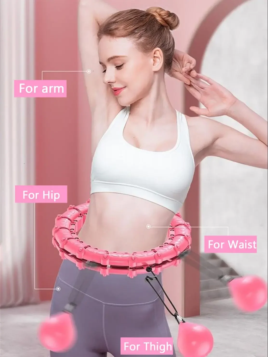 28 Knots Fitness Smart Sport Hoop Adjustable Waist Exercise Gym Trainer Body Shaper Equipment Slimming Weight Loss