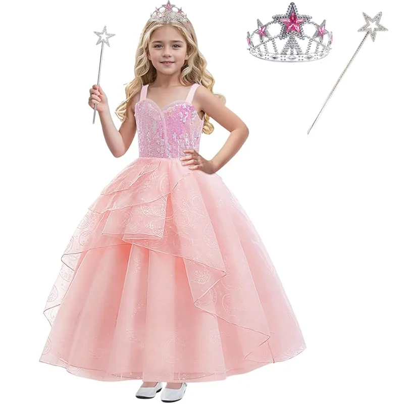 The Best Dressed Child Girls Dress - Princess Slipper / Castle / Wand - Pink main image 0