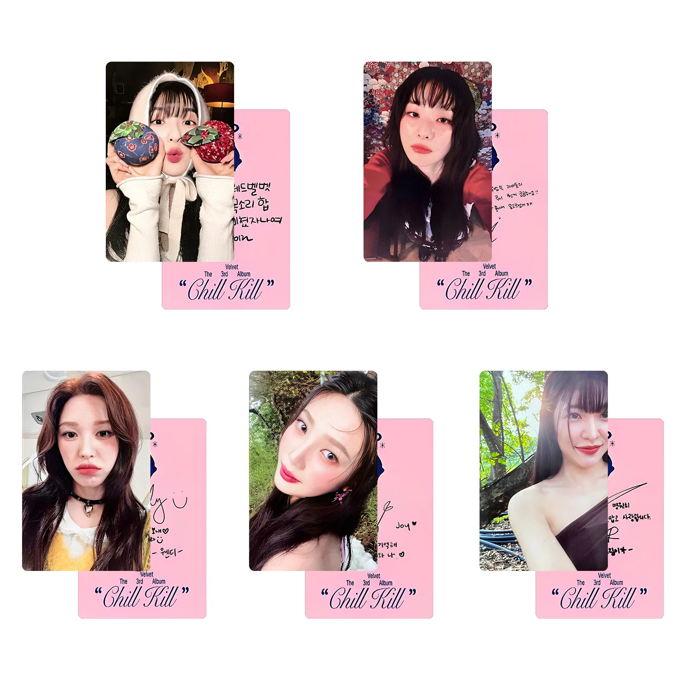 R Velvet Album Chill Kill Photocards 5pcs/Set Wendy Irene Korean Style Multicolored LOMO Card Joy Yrei Fans Collection Postcard