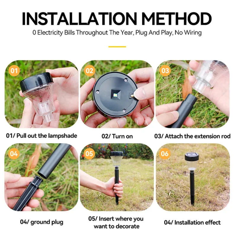 Solar Outdoor Lights Garden Lamps Powered Waterproof Landscape Path Yard Backyard Lawn Patio Decorative LED Lighting solar lights garden light solar decoration light solar spot light