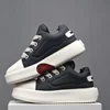Sneakers Casual Mens Designer White Board Shoes Fashion Microfiber Leather Breathable Height Increased Flat Platform Sport Shoes 2