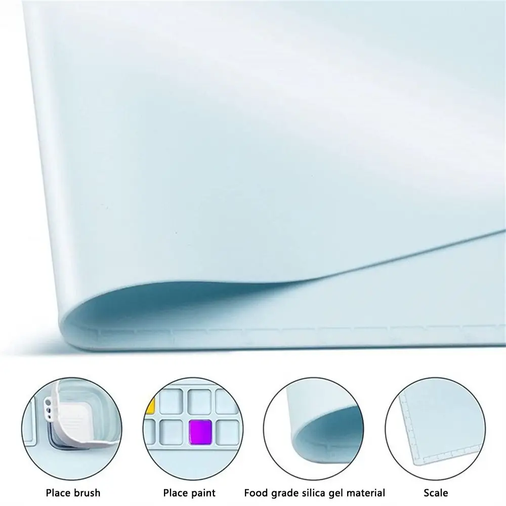 Silicone Painting Pad Silicone Drawing Board Multipurpose Kids Graffiti Drawing Board DIY Craft Mat For Epoxy Resin Art Painting Art Clay