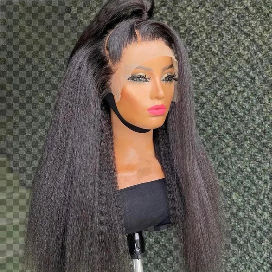 soft-long-26inch-yaki-black-lace-front-wig-kinky-straight-for-black-women-with-babyhair-preplucked-synthetic-glueless-daily-wig