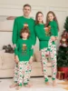 Merry Christmas Matching Pajamas Set 2024 New Cartoon Pattern 2 Pcs Suit Homewear Soft Cute Parent-child Clothes Family Look Pjs 1