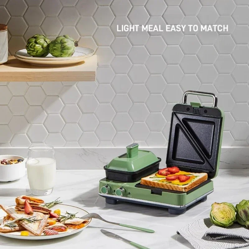 Morphyrichards 220V Multifunctional Breakfast MachineSmall Household Waffle MakerBake Toast Bread Maker 2