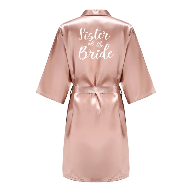 Robes de demoiselle d'honneur de mariée pour femmes, cadeaux de fête de mariée, robe d'équipe, vêtements de nuit en Satin de soie, Kimono, peignoir d'été Sexy