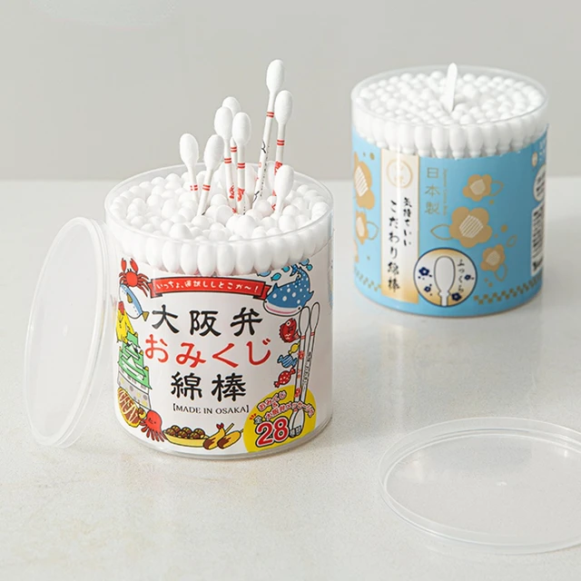 Japán Kétfejű, Kiváló Minőségű Konzerv Pamut Tampon Fül Smink Pamutpálcát Eldobható Háztartási Tisztítás