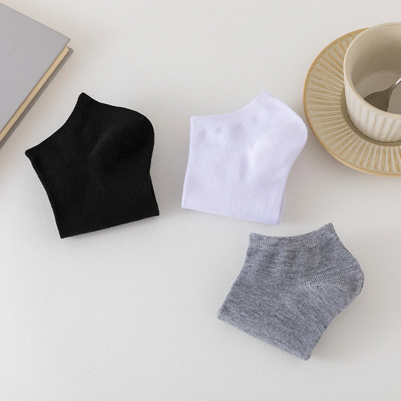 Invisible Low Cut Socks 10 Pairs Women/Men Boat Silicone Non-slip Summer No-show Ankle Solid Color Casual Breathable