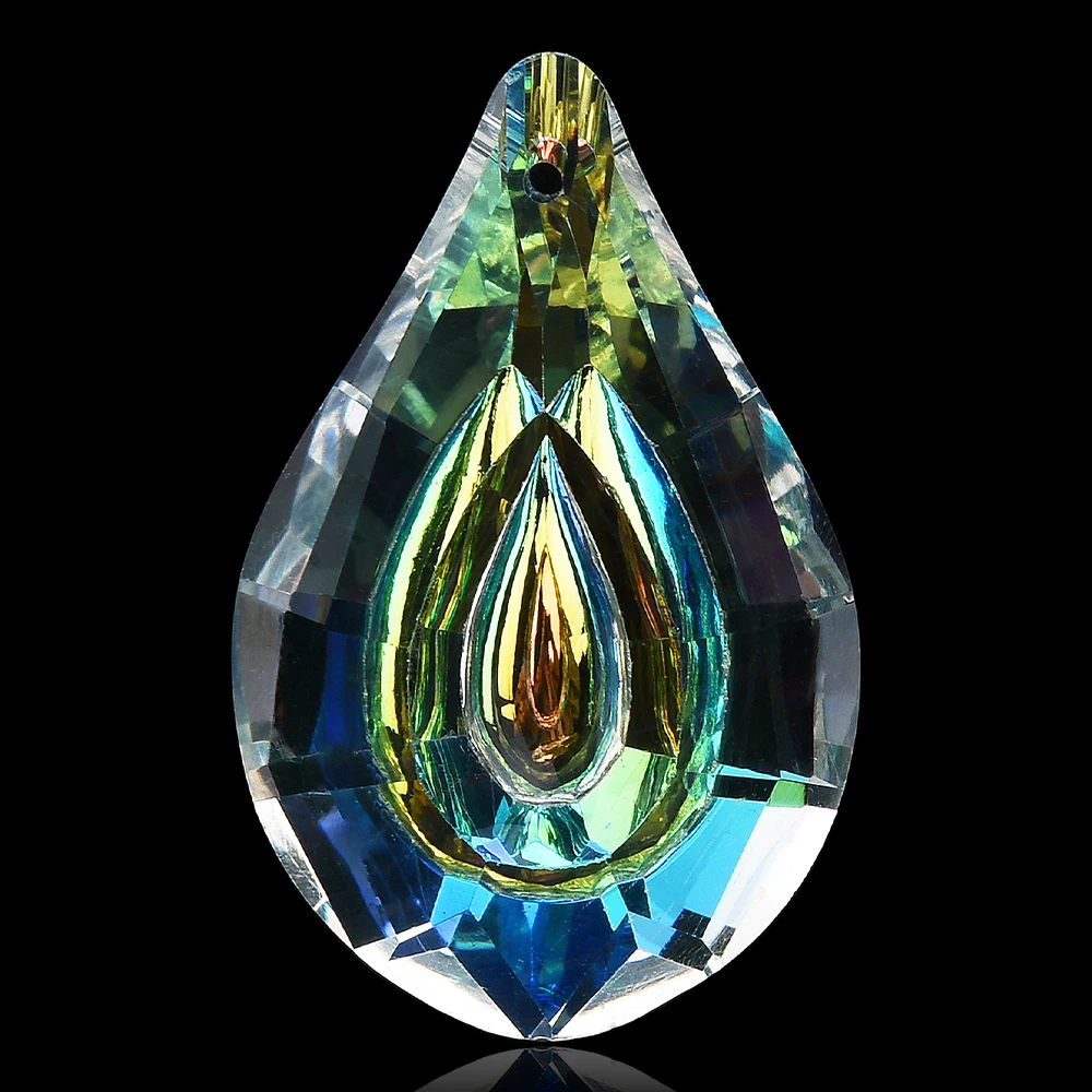 Glass Crystal Prism Suncatcher Rainbow Make Hanging Droplot Pendants For Window Ornament Chandelier Part DIY Home Decor 1Pc sun catcher crystal pendant sun catchers window ornament