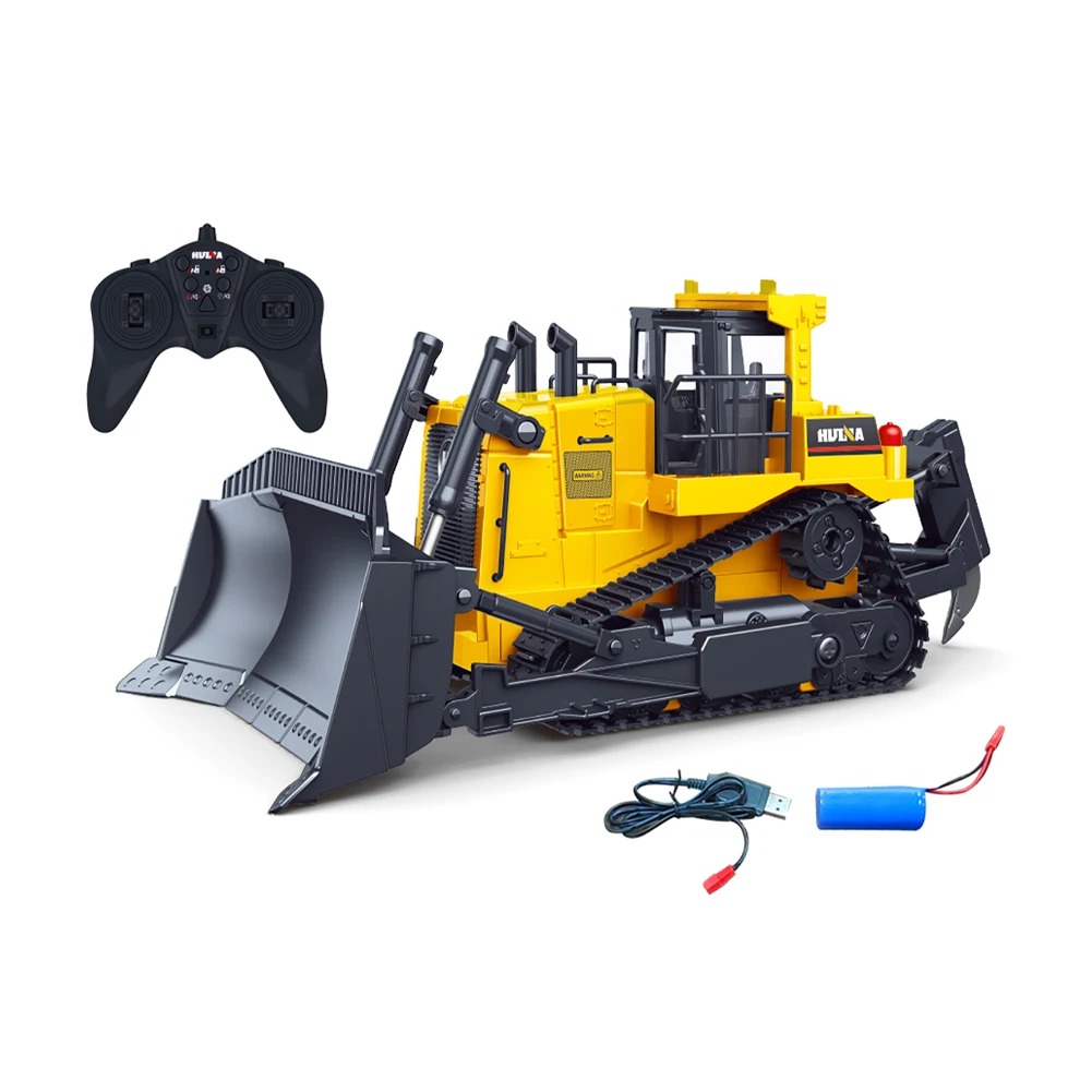 HUINA 554 Car Toys 1:16 RC Truck  Model Remote Controlled Bulldozer Tractor crawler Engineering Car Toys for boys kids Gift 5