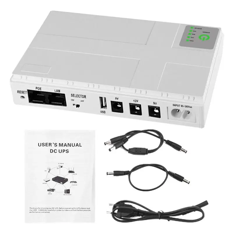 

Security Camera Backup Battery Portable Mini Power Supply LED Light Router Battery Speaker Video Camera Power Supply Tool For