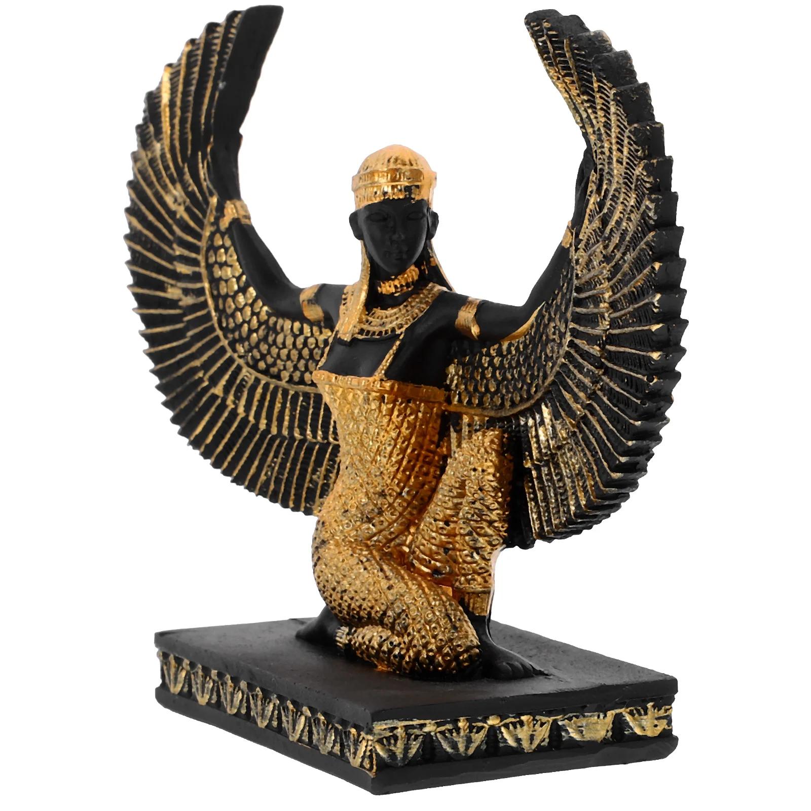 Egyptian Statue Desktop Goddess Adorn Crafts Egypt Fairy Eagle Lady Sculpture Resin Living Room Office decor
