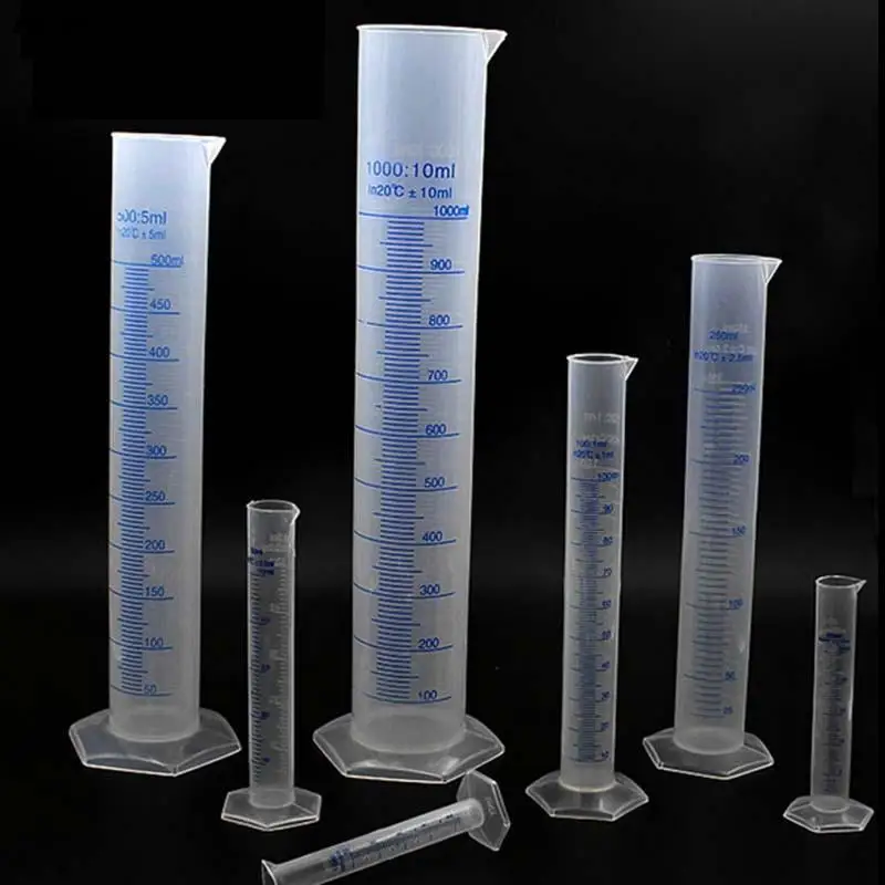 

10/25/50/100/250ml Measuring Cylinder Laboratory Test Graduated Liquid Trial Tube Jar Toolchemistry