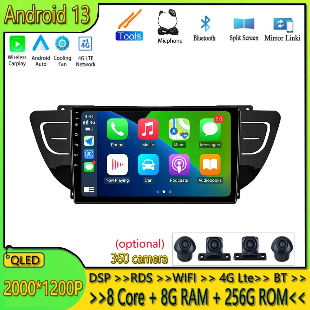 

For Geely Atlas NL-3 2016 2017 2018 2019 2020 Car Radio Multimedia Video Player Navigation WIFI IPS DSP GPS Carplay Android 13