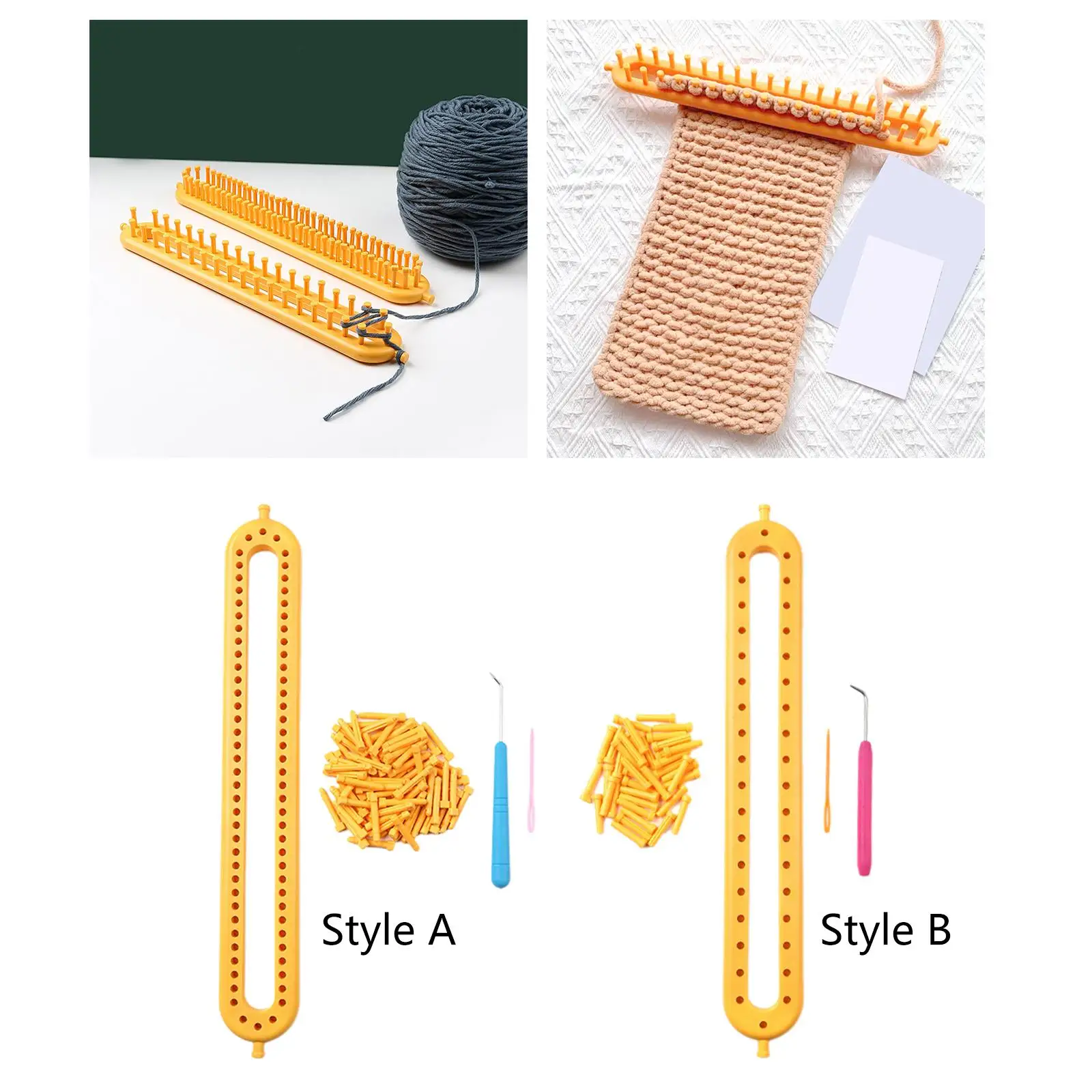 Knitting Looms Set for Scarf with Knitting Crochet Hooks Knitting Frame Set  for Handmades Socks Scarf Hat LBShipping