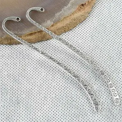 

5pcs 86.6mm dark silver tone pattern alloy metal bookmarks h3287
