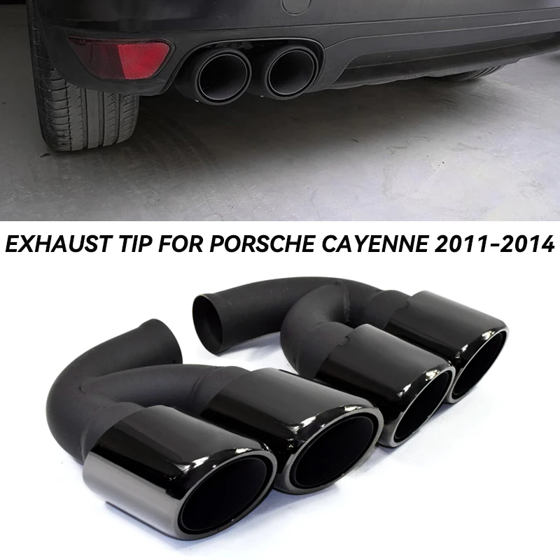 

Quad Car Exhaust Tip For Porsche Cayenne 958 2011-2014 304 Stainless Steel Muffler Tip Nozzle Tailpipe Exhaust System Tip